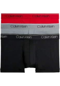 Calvin Klein Underwear Trunk LOW RISE TRUNK 3PK mit Logo-Elastikbund grau/rot/schwarz