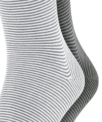 Esprit Socken Allover Stripe 2-Pack Grau/Hellgrau/Dunkelgrau/Silber