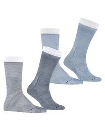 Esprit Socken Allover Stripe 2-Pack Hellblau/Grau/Blau