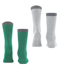 Esprit Socken Allover Stripe 2-Pack Türkis/Grün/Blau
