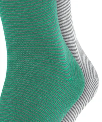 Esprit Socken Allover Stripe 2-Pack Türkis/Grün/Blau