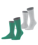 Esprit Socken Allover Stripe 2-Pack Türkis/Grün/Blau