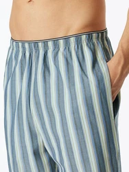 Schiesser Pyjama Selected Premium Dunkelblau/Blau/Grau