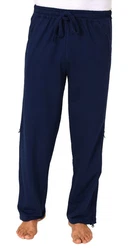 Normann Care Relaxanzug Herren Rehahose 4-Wege Reißverschluss Jogginghose Dunkelblau/Blau