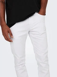ONLY & SONS Slim-fit-Jeans Loom Grau/Weiß/Creme/Silber/Hellgrau