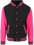 Just Hoods Sweatjacke Varsity Jacket Rosa