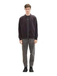 TOM TAILOR Denim Sweat Bomber Jacke Dunkelgrau/Schwarz/Dunkelblau/Grau