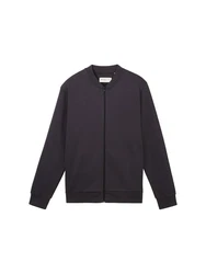 TOM TAILOR Denim Sweat Bomber Jacke Dunkelgrau/Schwarz/Dunkelblau/Grau