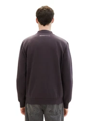 TOM TAILOR Denim Sweat Bomber Jacke Dunkelgrau/Schwarz/Dunkelblau/Grau