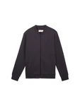 TOM TAILOR Denim Sweat Bomber Jacke Dunkelgrau/Schwarz/Dunkelblau/Grau