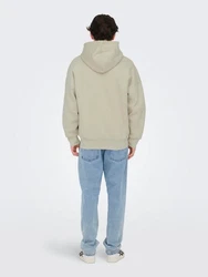 ONLY & SONS Sweatjacke ONSDAN LIFE RLX HEAVY Khaki/Beige/Grau/Braun/Hellgrau