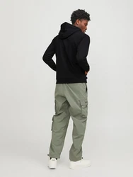 Jack & Jones JCOMAP LOGO SWEAT HOOD SN Kapuzenpullover Schwarz/Hellblau/Dunkelblau/Lila