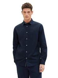 TOM TAILOR Stretch Poplin Langarmhemd 
