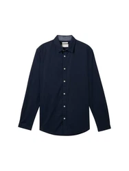 TOM TAILOR Stretch Poplin Langarmhemd 
