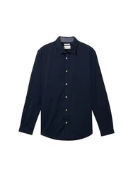 TOM TAILOR Stretch Poplin Langarmhemd 