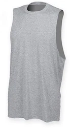 SF Men Tanktop Herren High Neck Slash Armhole Vest Grau/Hellgrau/Dunkelgrau