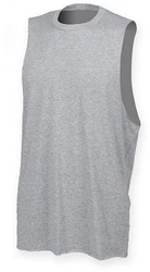 SF Men Tanktop Herren High Neck Slash Armhole Vest Grau/Hellgrau/Dunkelgrau
