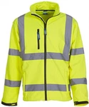 YOKO Softshelljacke High Visibility 2 Bands & Braces Gelb