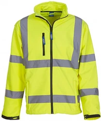 YOKO Softshelljacke High Visibility 2 Bands & Braces Gelb