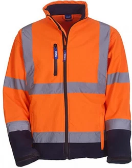 YOKO Softshelljacke High Visibility 2 Bands & Braces Orange