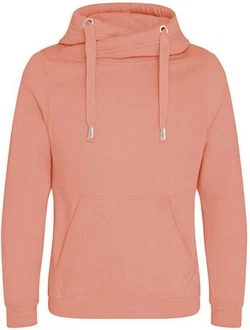 Just Hoods Sweatshirt Cross Neck Hoodie Just Hoods Sweatshirt Cross Neck Hoodie