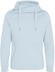 Just Hoods Sweatshirt Cross Neck Hoodie 