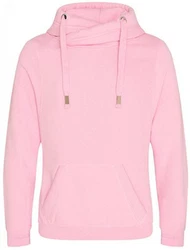 Just Hoods Sweatshirt Cross Neck Hoodie 