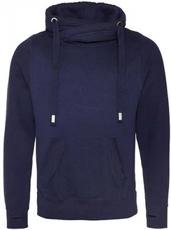Just Hoods Sweatshirt Cross Neck Hoodie Just Hoods Sweatshirt Cross Neck Hoodie
