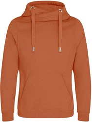 Just Hoods Sweatshirt Cross Neck Hoodie 