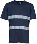 YOKO Warnschutz-Shirt Herren Hi Vis Top V-Neck Dunkelblau/Blau/Grau
