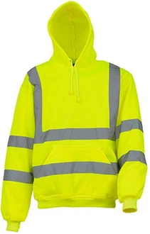 YOKO Warnschutz-Shirt Herren Hi Vis Pull-Over Hoodie 