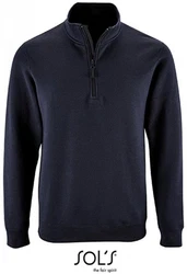 SOLS Sweatshirt Herren Zip High Collar Stan Dunkelblau/Blau