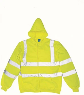 YOKO Warnschutz-Shirt Style Hi Vis Zip Hoodie