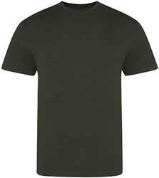 Just Ts Rundhalsshirt The 100 T Dunkelgrün/Khaki