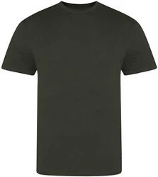 Just Ts Rundhalsshirt The 100 T Dunkelgrün/Khaki