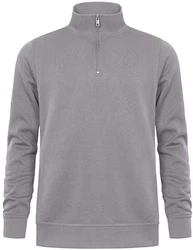 Promodoro Sweatshirt Unisex Troyer Halfzip Hellgrau/Grau/Dunkelgrau