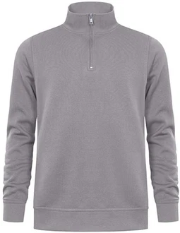 Promodoro Sweatshirt Unisex Troyer Halfzip Hellgrau/Grau/Dunkelgrau
