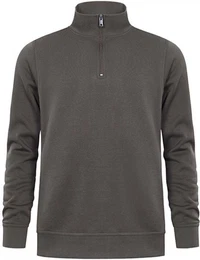 Sweatshirt Unisex Troyer Side Pocket Halfzip