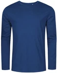 Promodoro Langarmshirt Herren Roundneck T-Shirt Dunkelblau/Blau