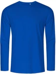 Promodoro Langarmshirt Herren Roundneck T-Shirt Blau/Dunkelblau