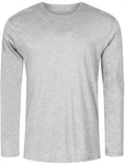Promodoro Langarmshirt Herren Roundneck T-Shirt Grau