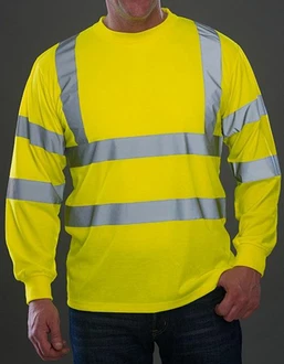 YOKO Warnschutz-Shirt Hi Vis Long Sleeve T-Shirt (20471)