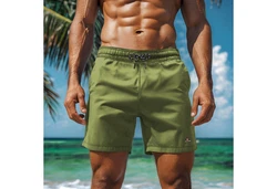Hhenhorn Badeshorts Wellenmaster Herren Badehose Dunkelgrün/Khaki