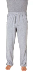 Normann Care Relaxanzug Herren Trainings Rehahose mit seitlichen Reißverschluss Jogginghose Grau/Hellgrau