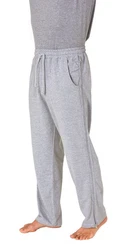 Normann Care Relaxanzug Herren Trainings Rehahose mit seitlichen Reißverschluss Jogginghose Grau/Hellgrau