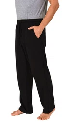 Normann Care Relaxanzug Herren Trainings Rehahose mit seitlichen Reißverschluss Jogginghose Schwarz/Dunkelblau