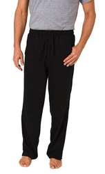 Normann Care Relaxanzug Herren Trainings Rehahose mit seitlichen Reißverschluss Jogginghose Schwarz/Dunkelblau