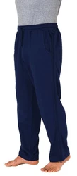 Normann Care Relaxanzug Herren Trainings Rehahose mit seitlichen Reißverschluss Jogginghose Dunkelblau/Blau/Grau