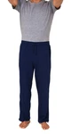 Normann Care Relaxanzug Herren Trainings Rehahose mit seitlichen Reißverschluss Jogginghose Dunkelblau/Blau/Grau