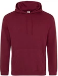Just Hoods Kapuzenpullover College Hoodie Dunkelrot/Rot